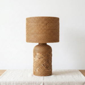 Woven Rattan Table Lamp
