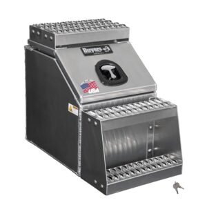 Buyers Products 28-in x 24-in x 19-in Smooth Aluminum Step Box Truck Tool Box 1705285