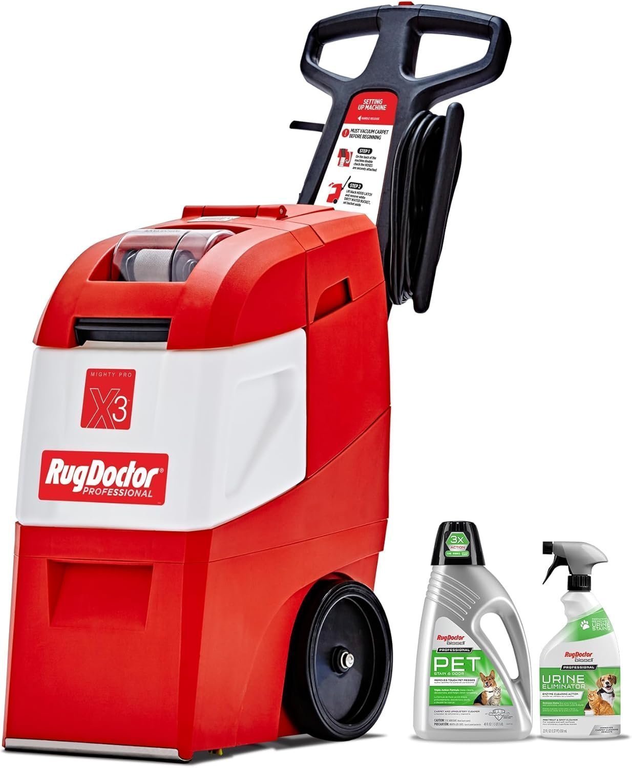 Rug Doctor X3 Commercial Carpet Cleaner Pet Pro Pack with Stain & Odor Removers - Image 20