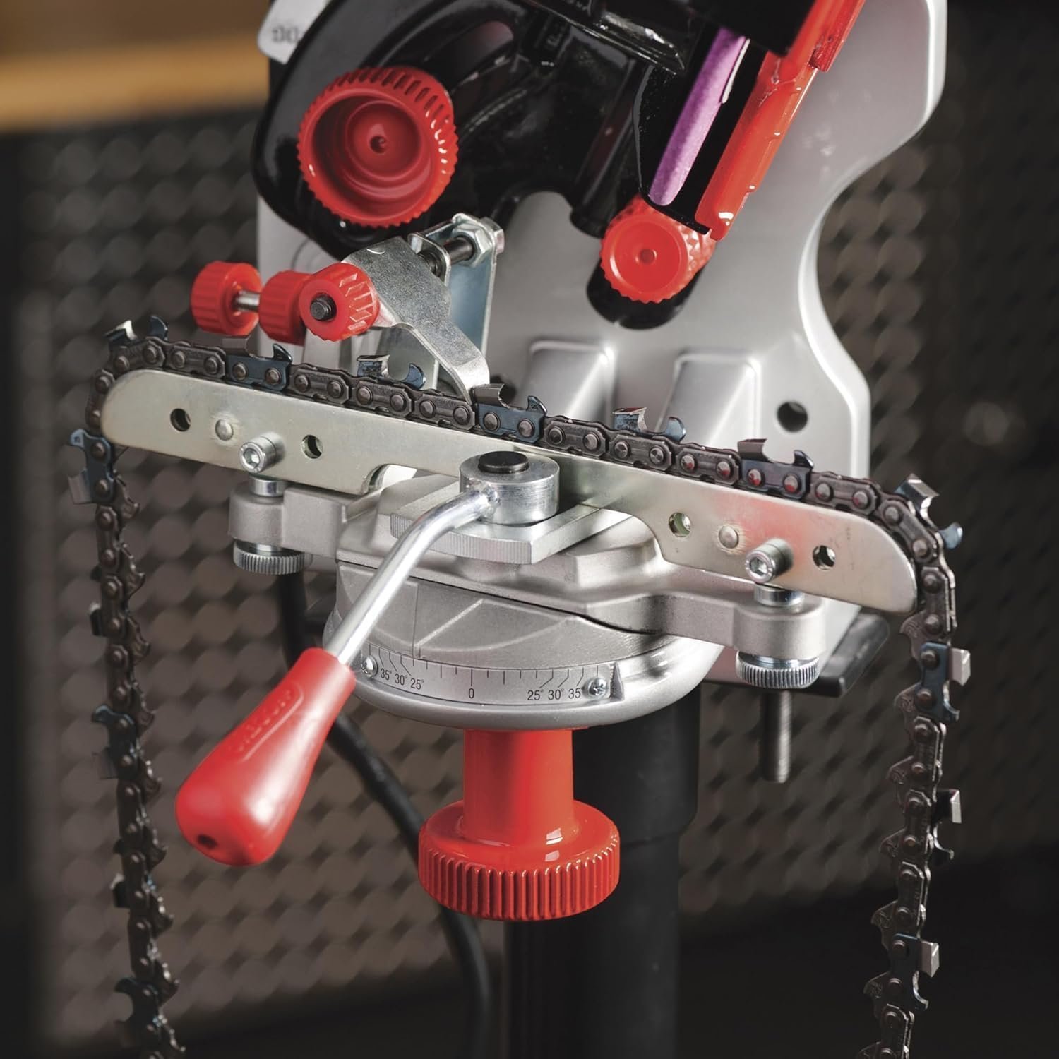 Oregon Professional Compact 120-Volt Bench Grinder, Universal Saw Chain Sharpener, for All Chainsaw Chains (410-120) - Image 4