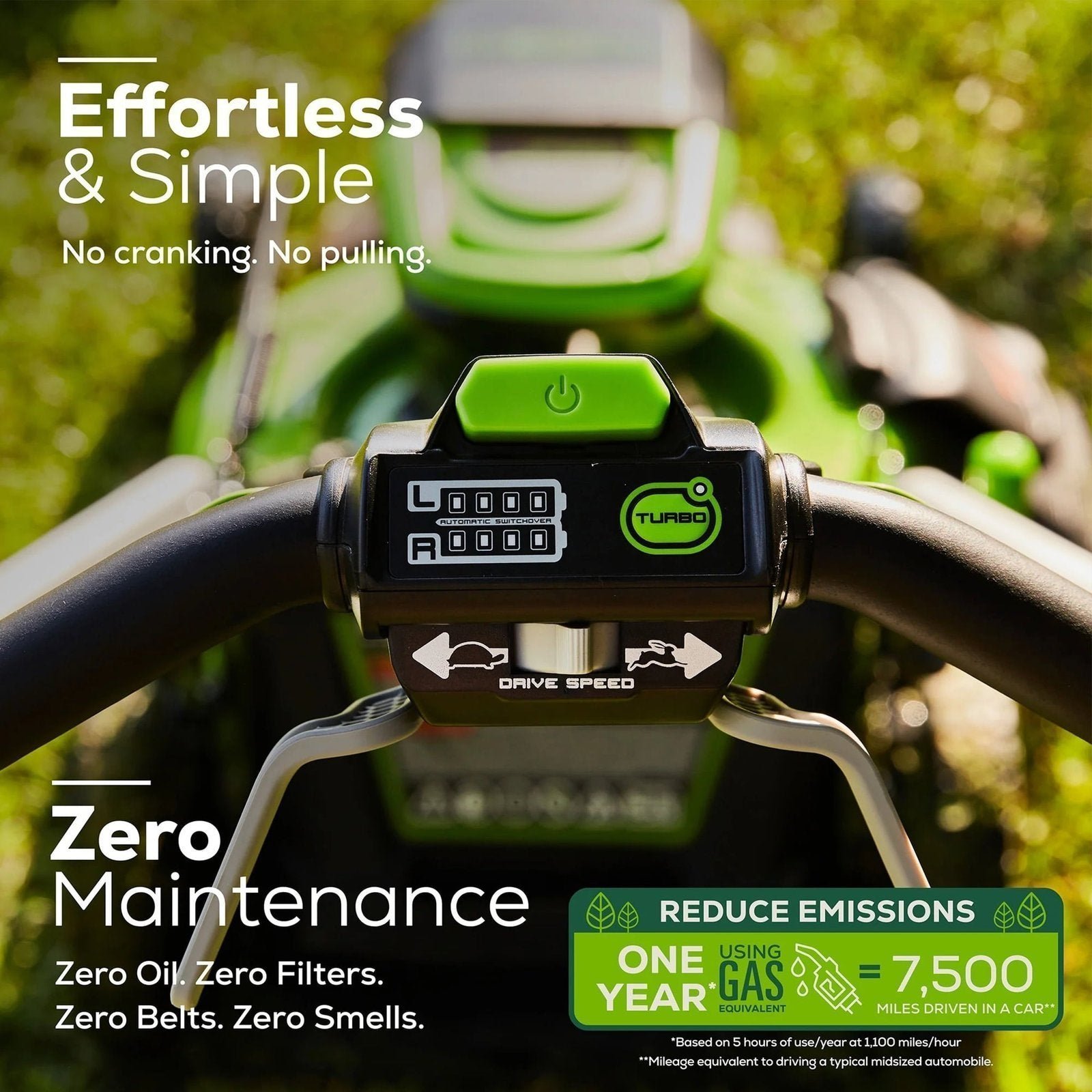 Greenworks 60V 21″ Brushless Self-Propelled Battery Powered Lawn Mower + (2) 4.0Ah Batteries & Dual Port Charger - Image 8