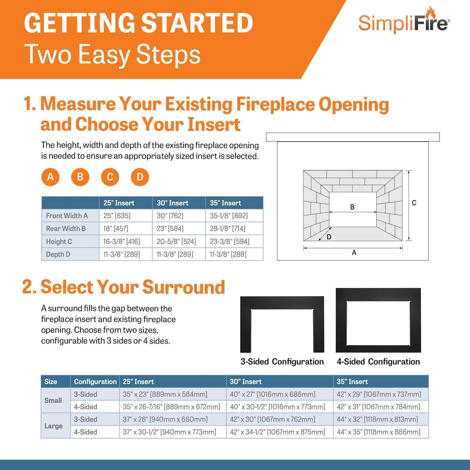 SimpliFire 30-In Electric Fireplace Insert with LED Flame and Multi-Color Ember Bed - Image 5