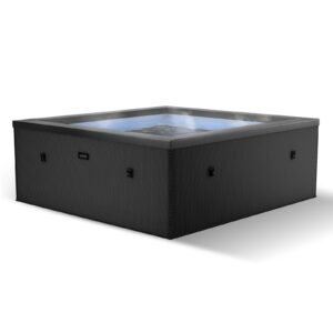 Wave Garda | 4-Person Eco Foam Hot Tub | Integrated Heater | Charcoal Black