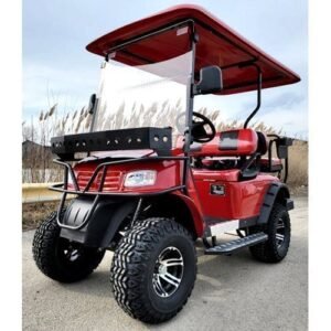 Brand New 48v Electric Golf Cart Lifted & Loaded eMACHINE – RED