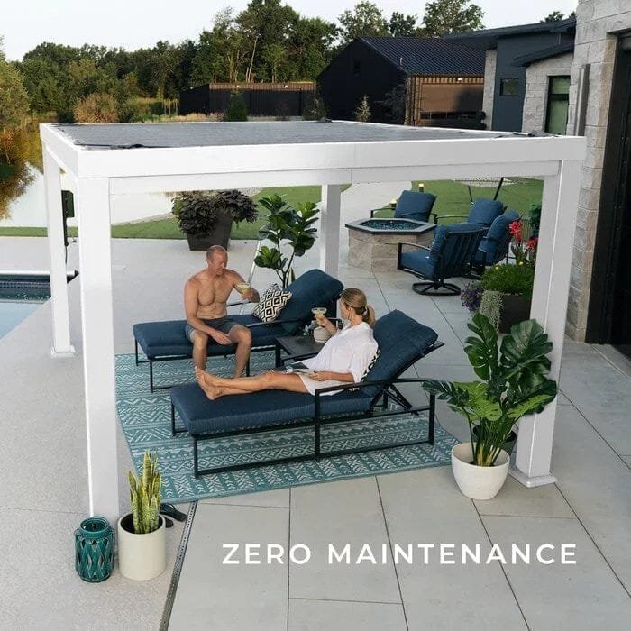 Windham 12 Ft. W x 10 Ft. D Steel Pergola with Canopy - Image 5